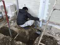 小さな家庭の水道増設